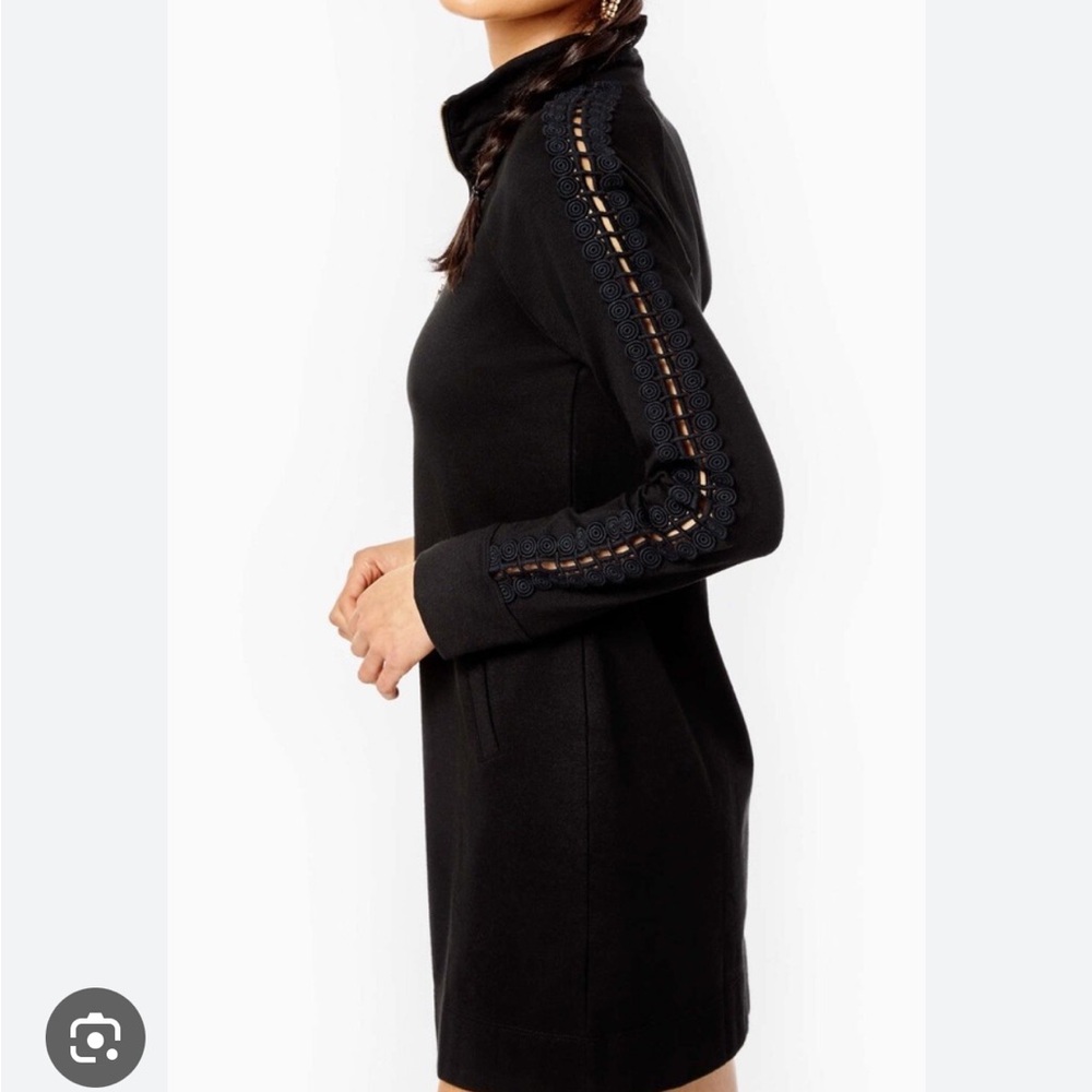 Lilly Pulitzer Black Dress with Gold Zipper small